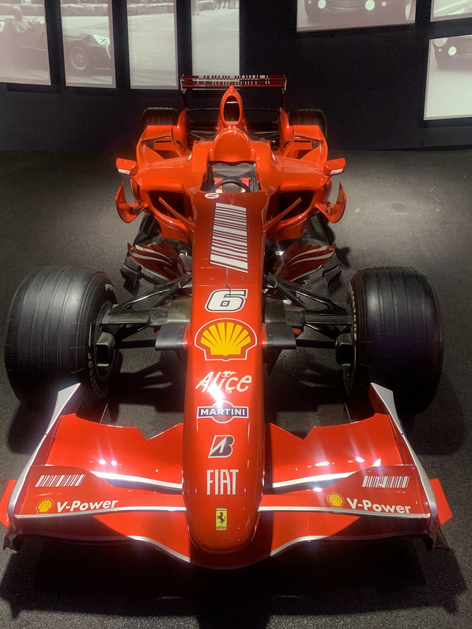 A Formula 1 Ferrari on display at the Museo Ferrari
